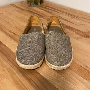 L.L. Bean Canvas Slip On Flats with Almond Toe